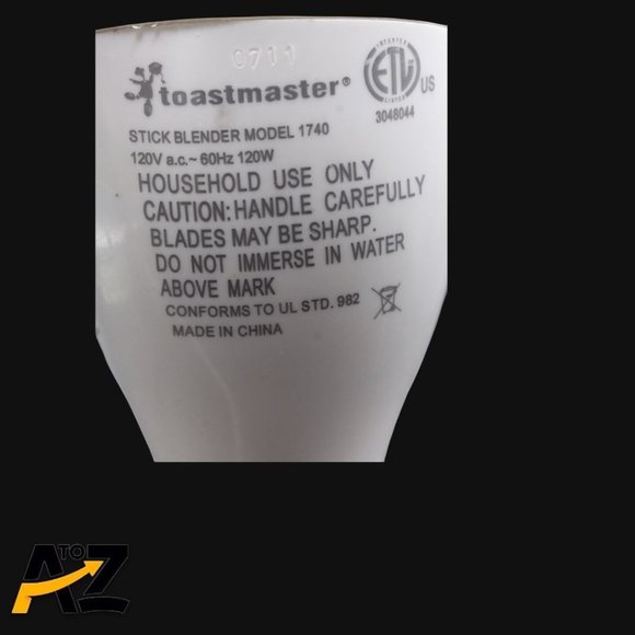 Toastmaster Immersion 2-Speed Stick Blender Model #1740 WORKS - Picture 10 of 11